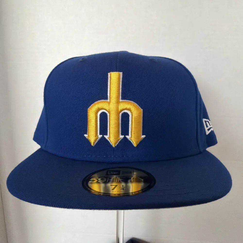 New Era 59Fifty Seattle Mariners Trident Cooperstown Hat Size 7 1/4 NWT